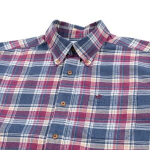 Southern Tide Shirt Mens Medium Plaid Flannel Long Sleeve Button‎ Down Logo